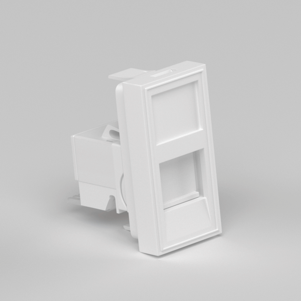 Розетка DEC RJ45 UTP кат.5e,  1мод.,  бел. (22.5х45мм)