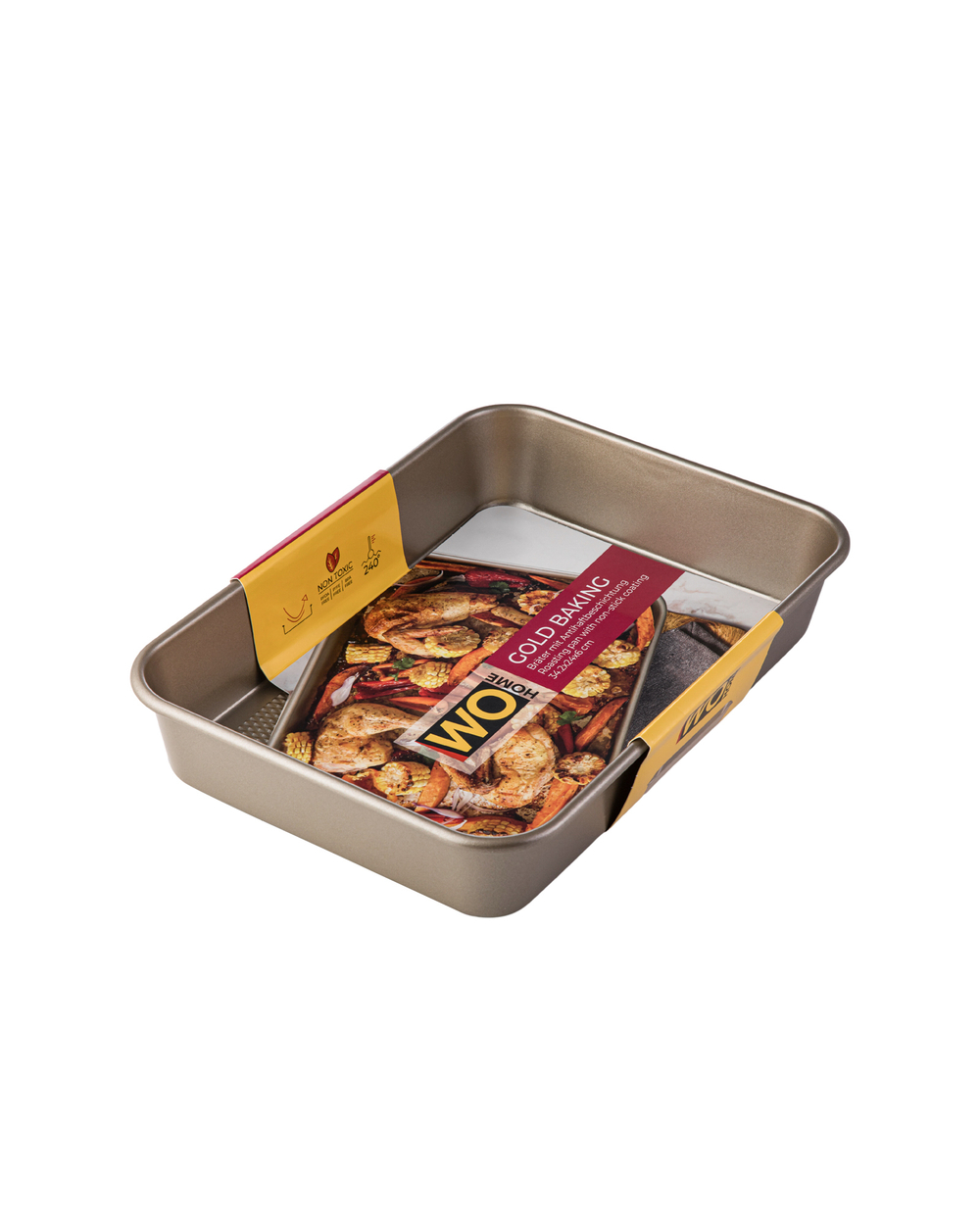 Форма для запекания 34.2х24х6см Wo Home Gold Baking золотая