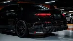 Карбоновый диффузор заднего бампера с насадками на выхлоп для Mercedes-Benz S-class W223 2020+ АМГ Мерседес Бенц S класс
