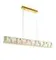 Люстра подвесная светодиодная NewRgy 6029E/36W GOLD+CLEAR, 36 Вт, золотая и прозрачная