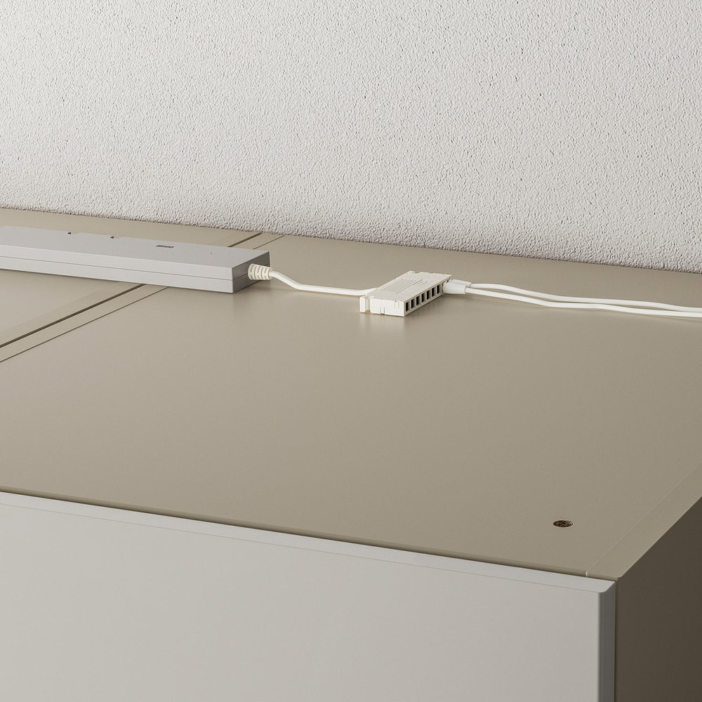IKEA ÖVERSIDAN  (ИКЕА ЁВЕРСИДАН)  -  LED-панель с датчиком для шкафа - диммируемая серо-бежевая 46 см