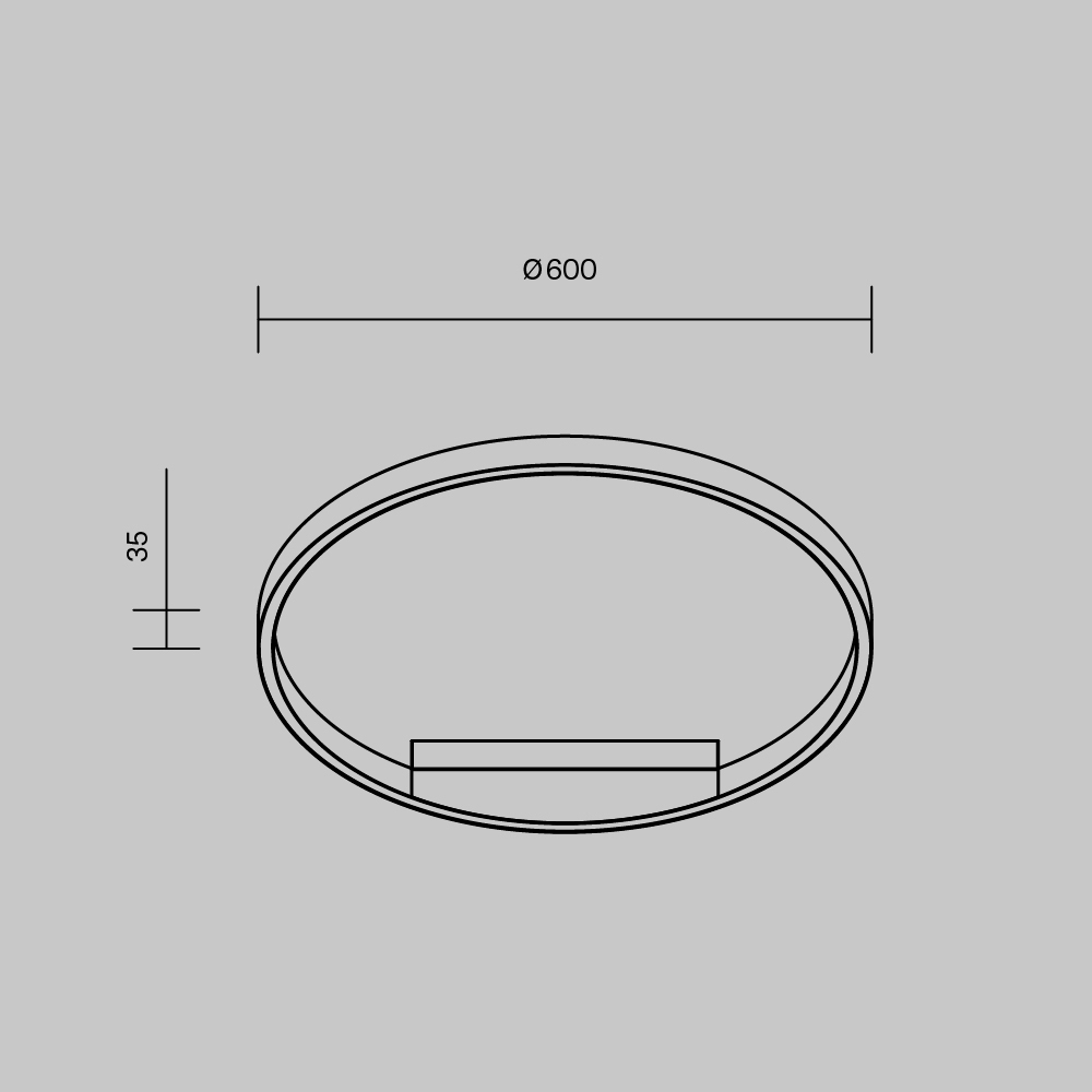 Потолочный светодиодный светильник Maytoni Rim MOD058CL-L35WK