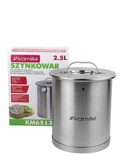 Ветчинница 2,5 л. из нержавеющей стали Kamille KM-6513 с термометром