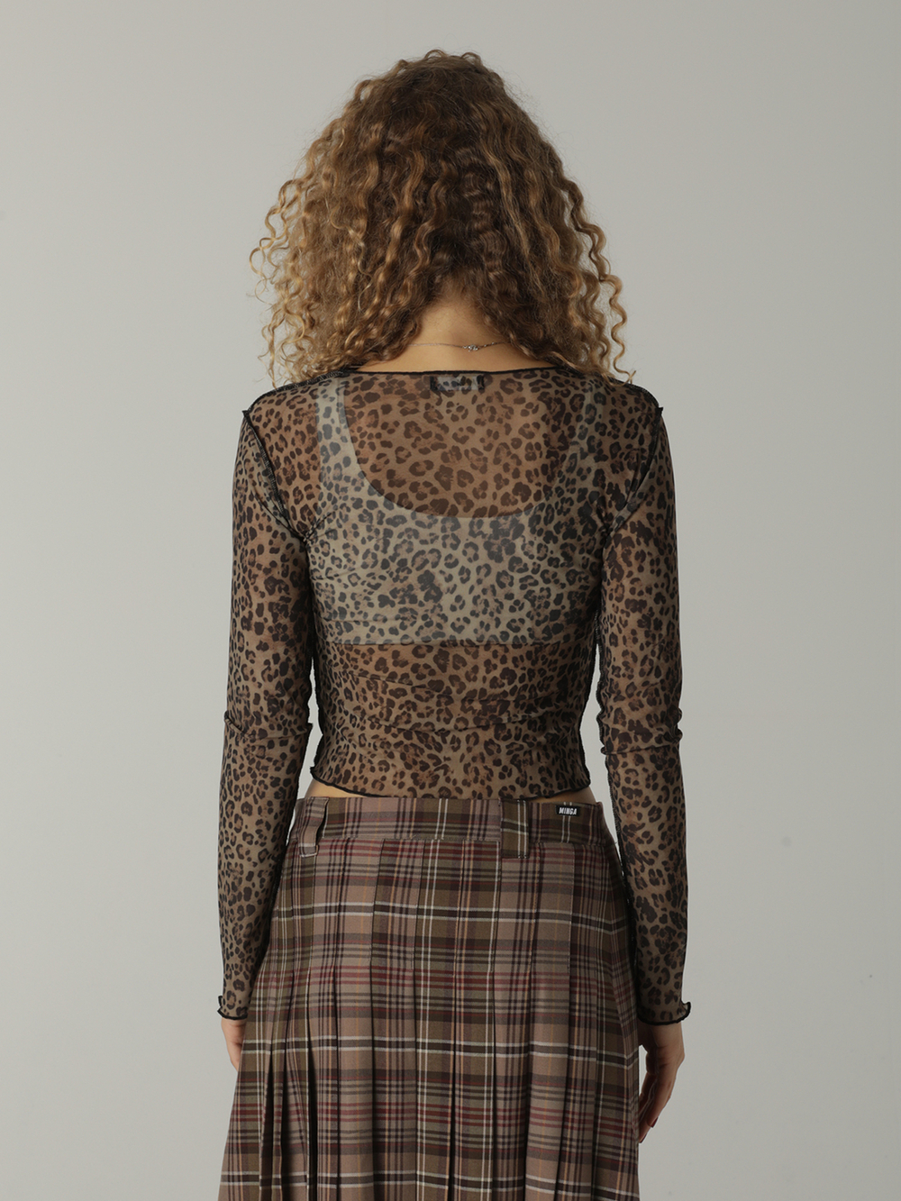 Топ Nala Leopard Print Mesh