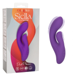 Фиолетовый вибратор-кролик Stella Liquid Silicone Dual Pleaser - 17,25 см. (Цвет: фиолетовый)
