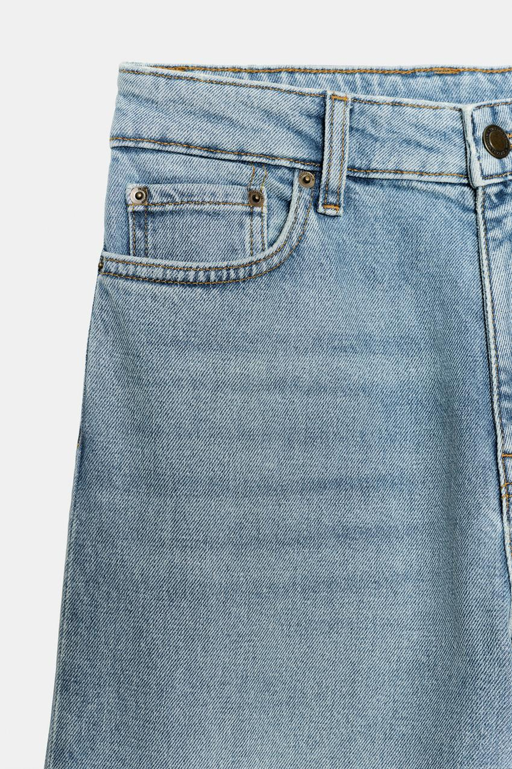 ZARA ДЖИНСЫ WIDE LEG COMFORT С ВЫСОКОЙ ПОСАДКОЙ — ZW COLLECTION, ВЫЦВЕТШИЙ СИНИЙ