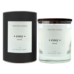 Свеча ароматическая the olphactory, cosy black, Сандал 40 ч