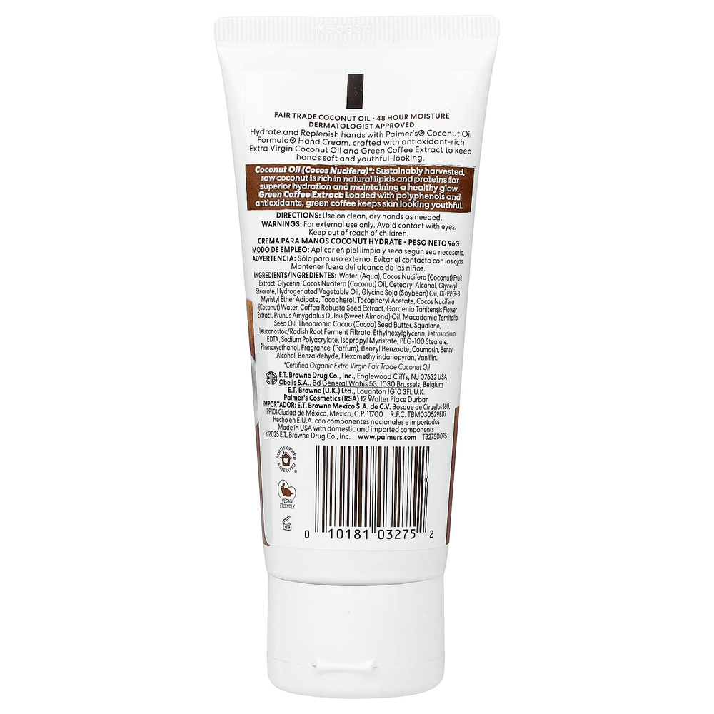 Palmer's, Cocoa Oil Formula®, крем для рук с витамином E, 96 г (3,4 унции)