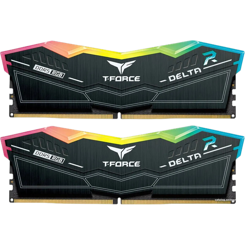 Оперативная память DDR5 64Gb 6400 МГц Team Group T-FORCE Delta RGB Black (FF3D564G6400HC30CDC01)