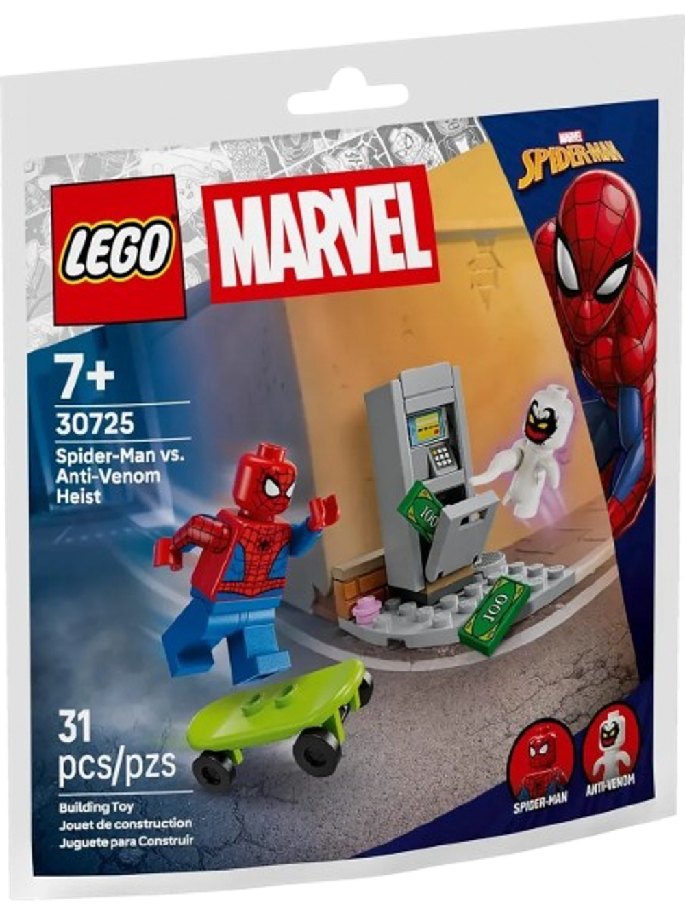 Конструктор LEGO Marvel Человек-паук VS Анти-Веном Marvel Spider-Man vs. Anti-Venom Heist