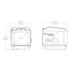 Тепловизионный коллиматор Vector Optics Owlset HEIM ES X-NANO XPD Mini (VEOT-RSS08) - чертеж с габаритными размерами
