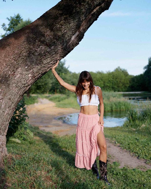Юбка Long Tiered Pink Flower - фото 3