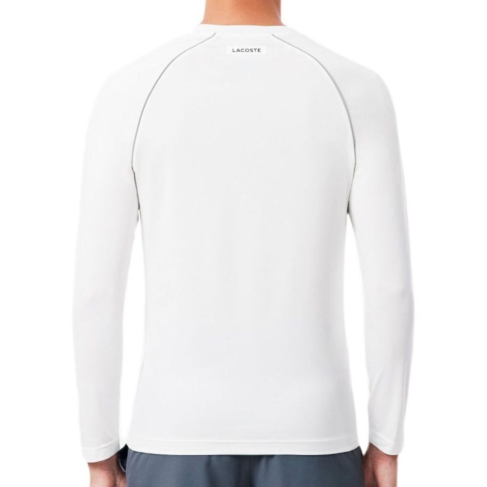 Meski T-Shirt tenisowy Lacoste Ultra Dry Stretch Tennis Baselayer - white