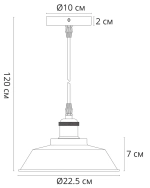 Подвесной светильник Arte Lamp CAPPELLO A7038SP-1BK, 1хE27