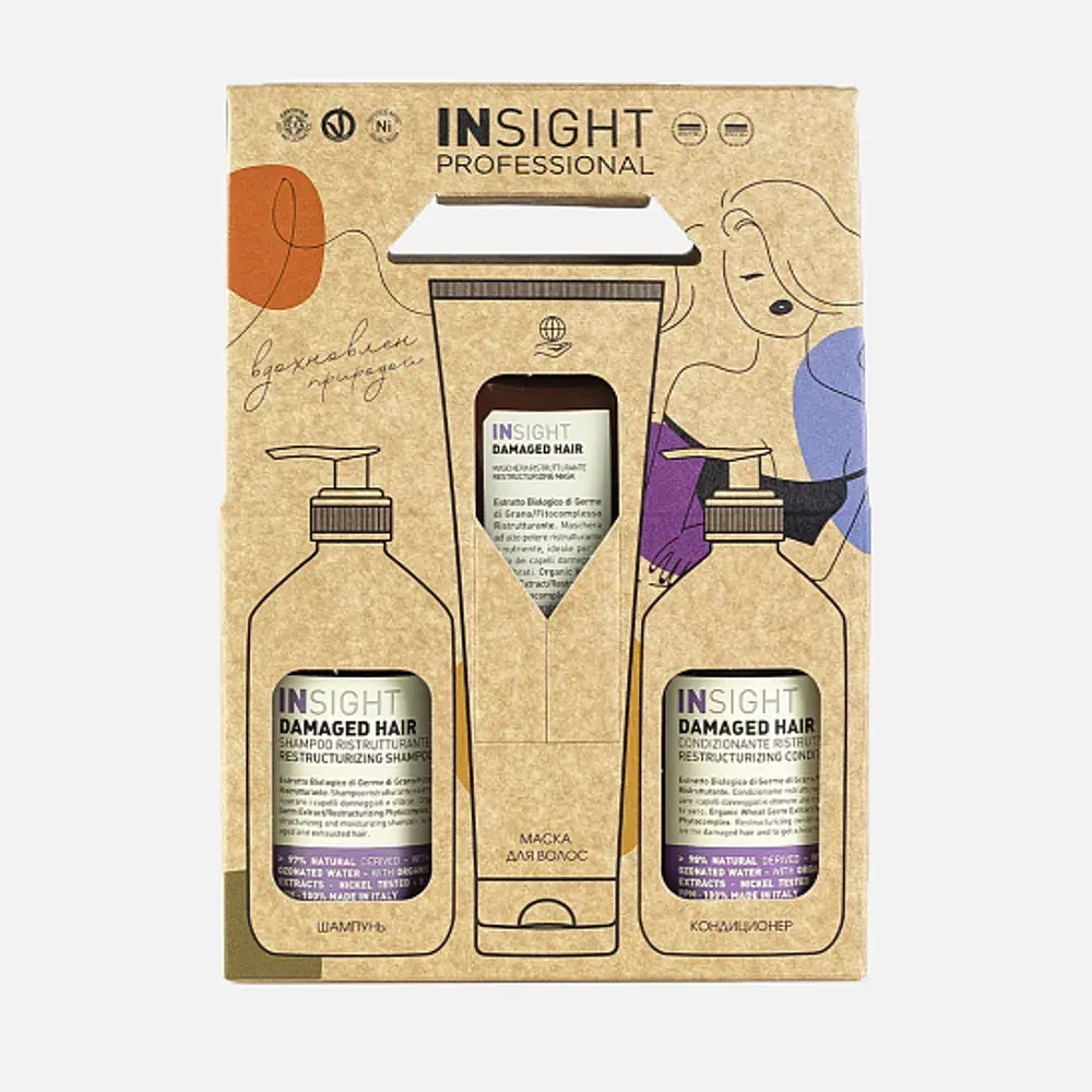 INSIGHT Damaged Hair 3pc Набор для поврежденных волос