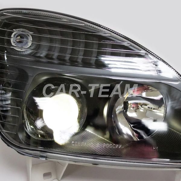 Фары Газель Бизнес передние с Bi LED модулями, черная маска (под ключ)
