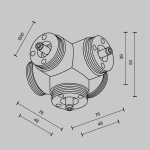 Пятиконечный коннектор для системы Shelf без ввода питания, CA020L5C-B. TM Maytoni