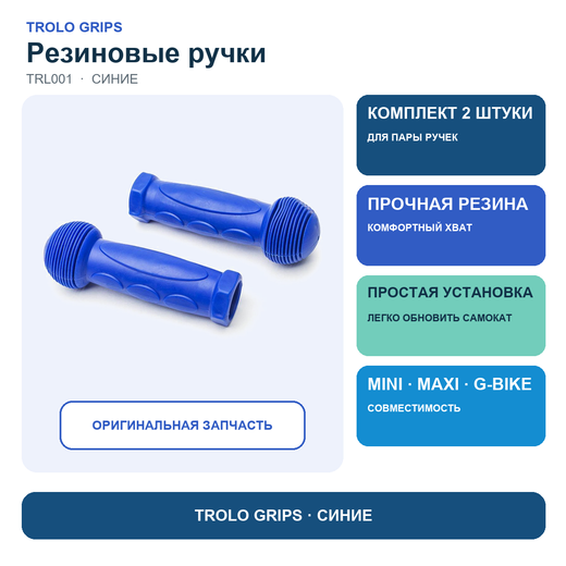 Ручки Trolo резиновые синие