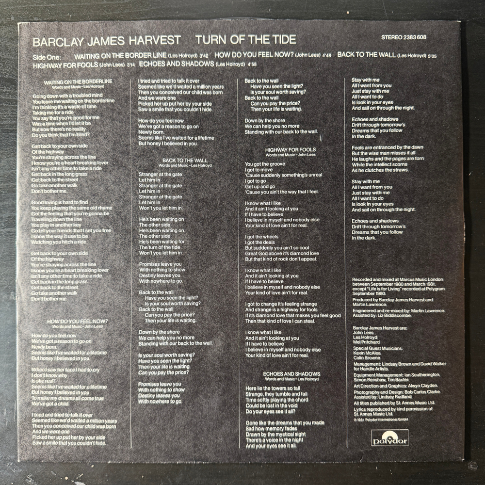 Barclay James Harvest - Turn Of The Tide (Скандинавия 1981г.)