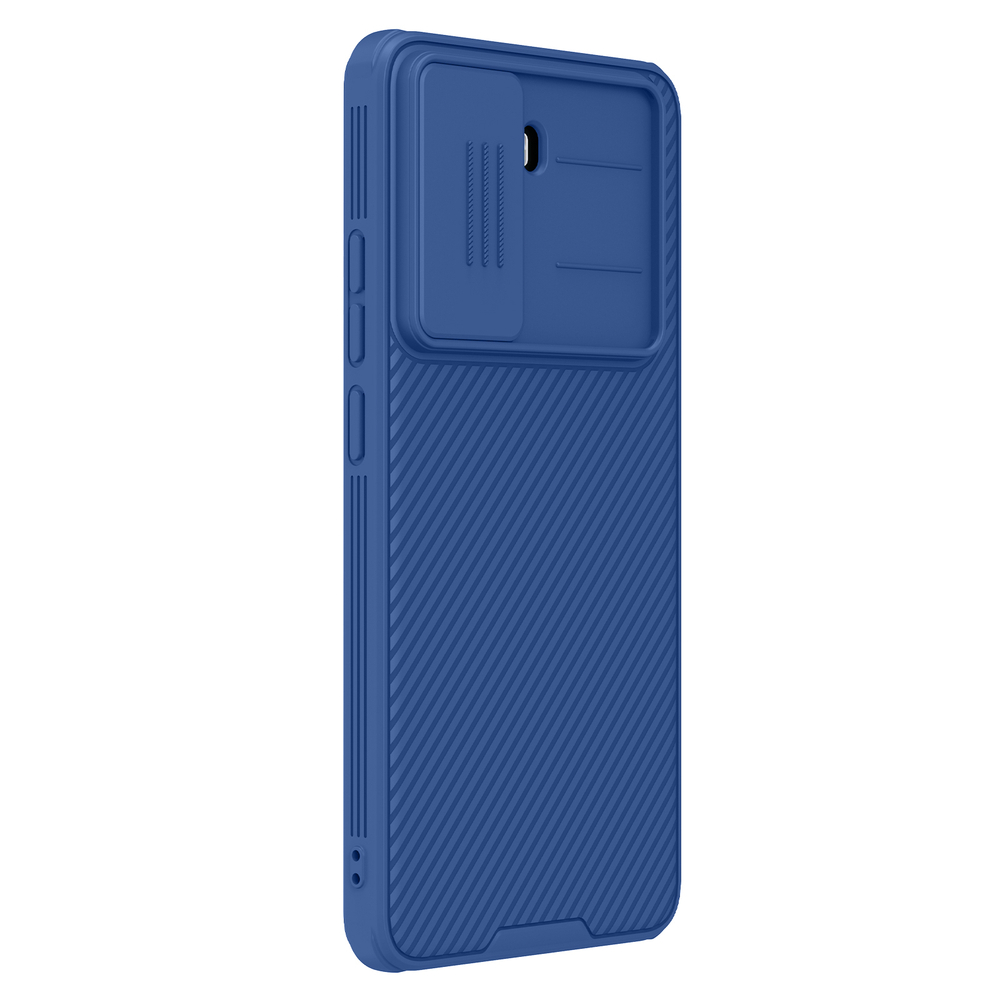 Чехол синего цвета с защитной шторкой для камеры от Nillkin на Xiaomi Redmi Turbo 4, серия CamShield Pro Case