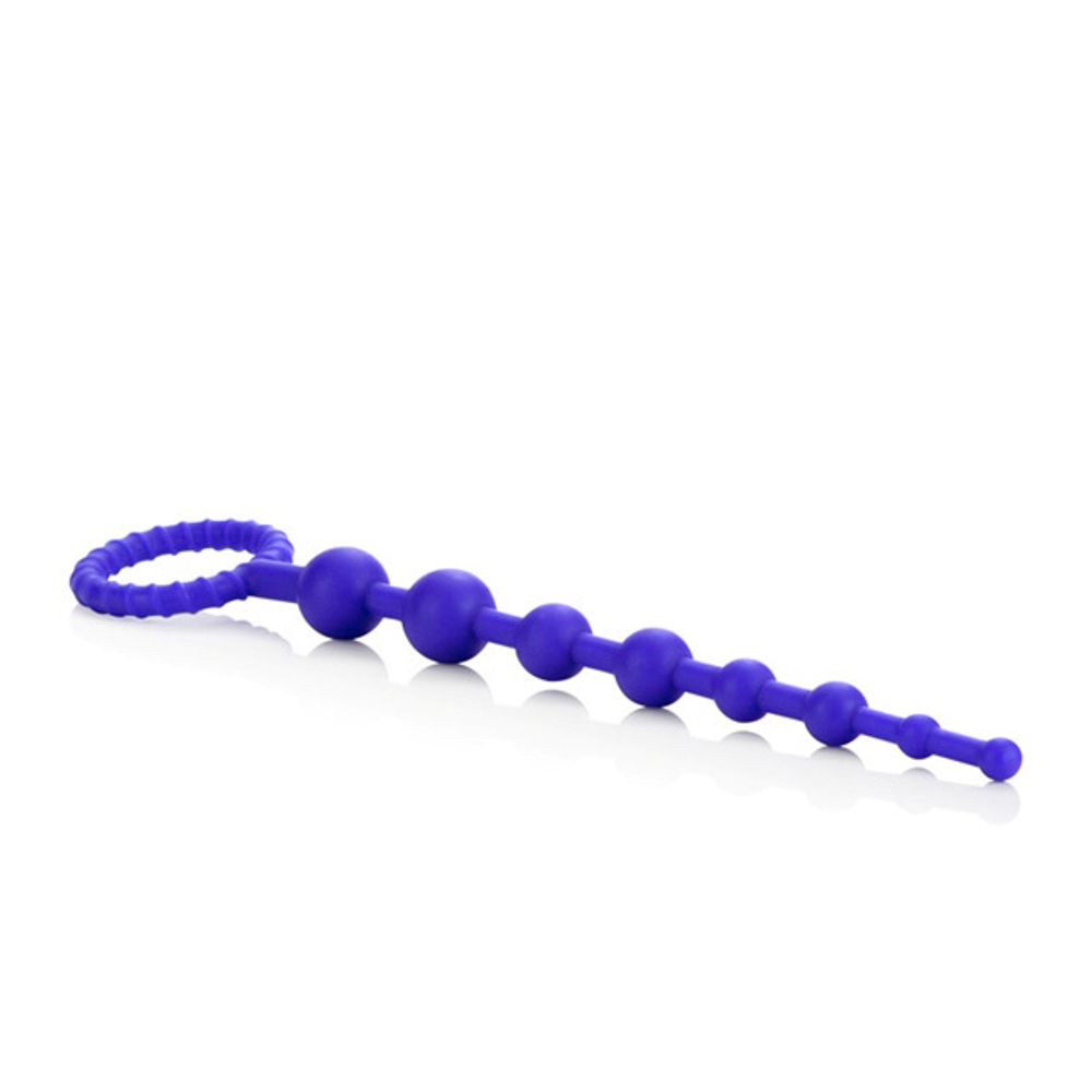 Фиолетовая силиконовая цепочка 25см California Exotic Novelties Booty Call X-10 Beads SE-1197-10-2