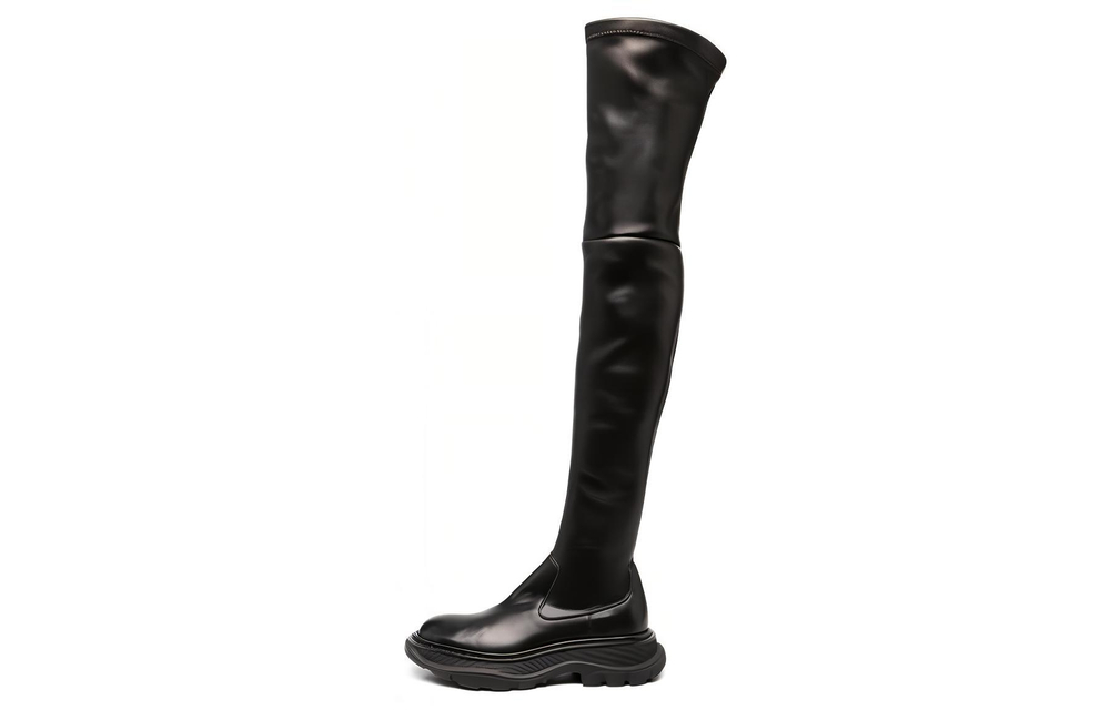 Alexander McQueen Hybrid Lace Up Boot "Black" Women"s