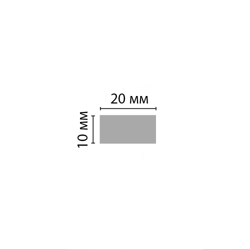 Молдинг гладкий Decomaster ECO LINE D047-1153 20х10х2900 мм