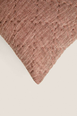 ZARA HOME ЧЕХОЛ ДЛЯ ДЕКОРАТИВНОЙ ПОДУШКИ «РОМБЫ», БОРДОВЫЙ
