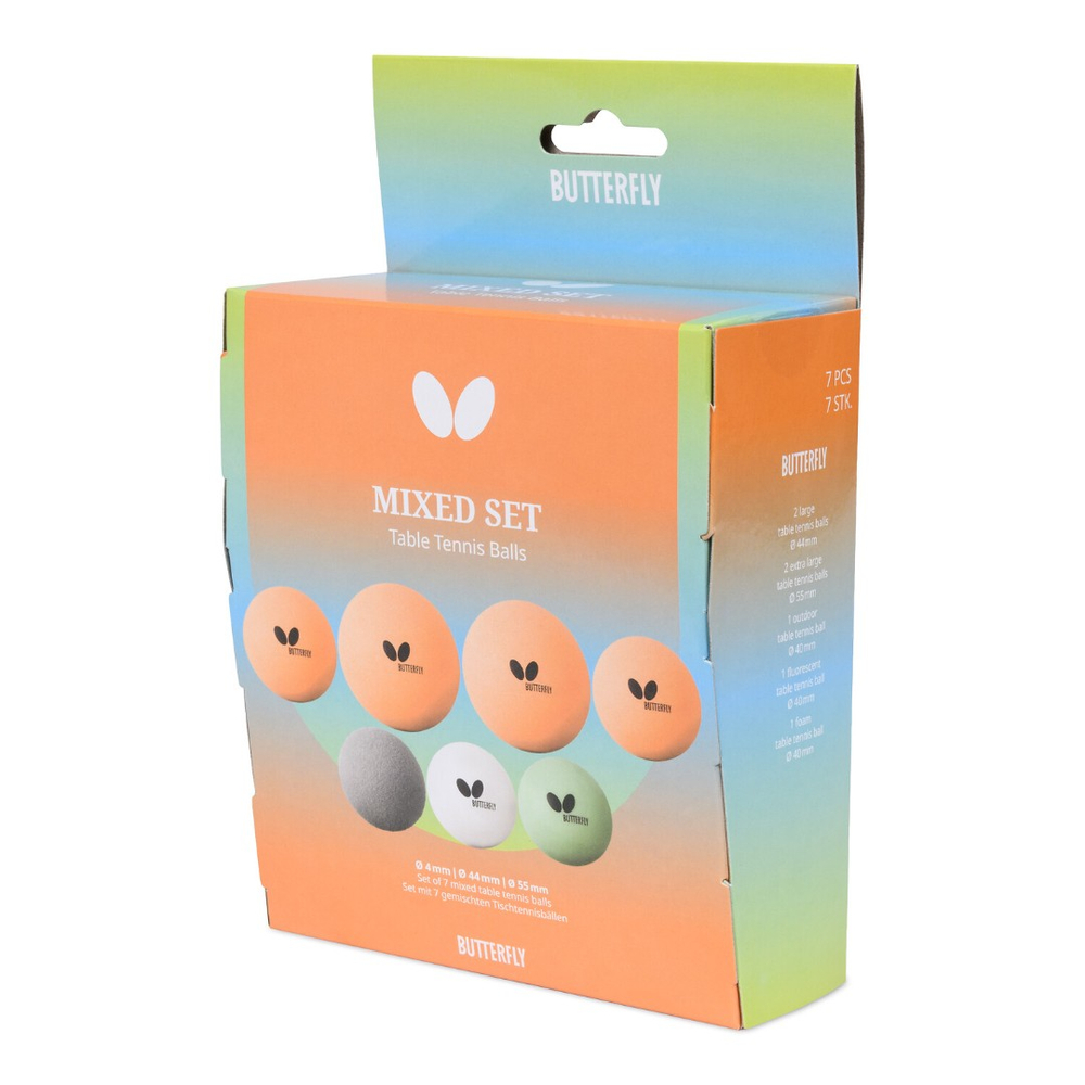 Набор мячей для настольного тенниса Butterfly Mixed Set Fun 7 шт
