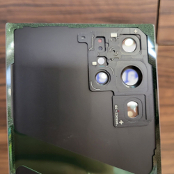 Крышка для Samsung S22 Ultra - задняя стеклянная панель "хорошее качество" (серого цвета)
