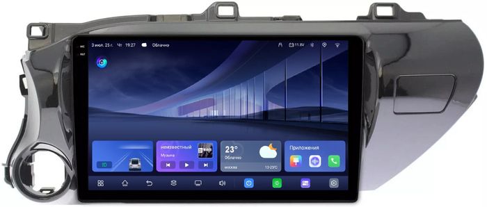 Магнитола для Toyota Hilux 8 2015-2023+ - Kuberg QLed+2K, Android 14, TS105, Быстрейшая, CarPlay, SIM-слот