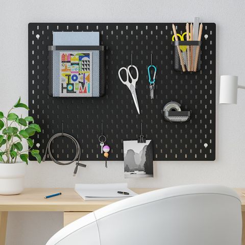 Перфорированная доска IKEA SKADIS (СКОДИС), Черный, 76х56 см