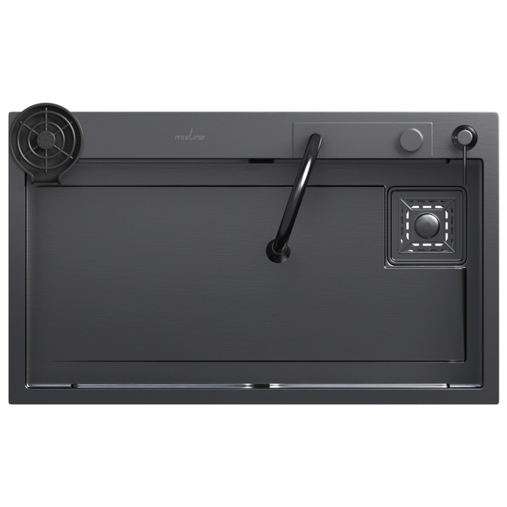 Мойка MIXlLINE PRO  75x46 черн.графит(комплект)   9226