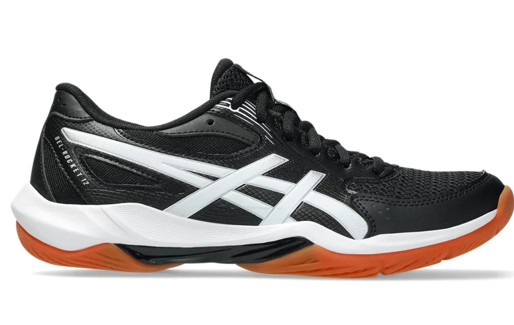 Женские кроссовки для бадминтона/сквоша Asics Gel-Rocket 12 - black/white