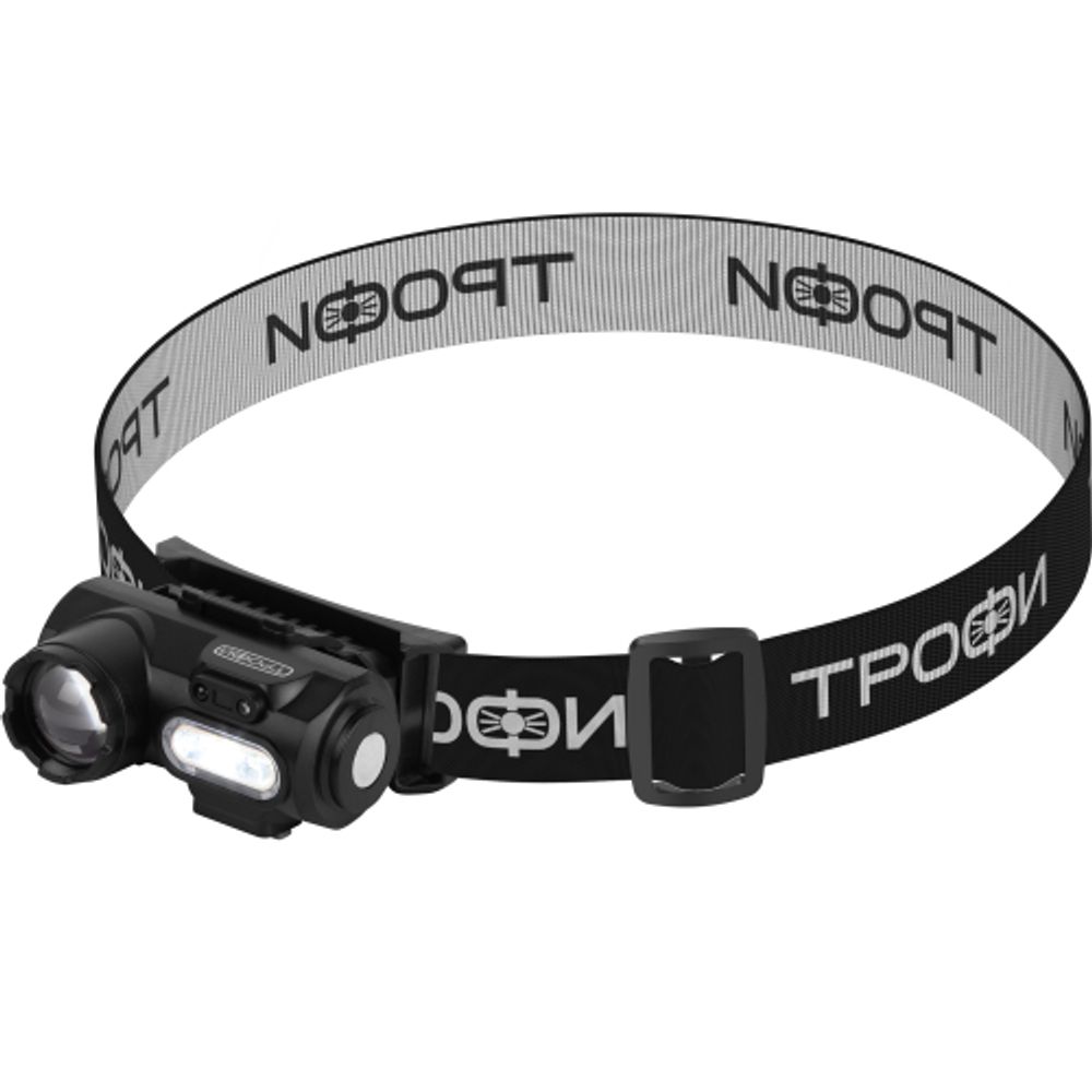 Фонарь налобный светодиодный Трофи GA-103 аккумуляторный 3 Bт сенсорное управление магнит клипса 6 режимов | Трофи