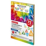 Бумага цветная mix 15цв, 75л, А4, 80г/м2, Brauberg Multicolor