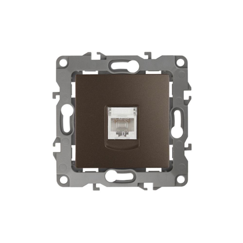 Розетка ЭРА Серия 12 12-3107-13 информационная RJ45 IP20 бронза | Эра 12