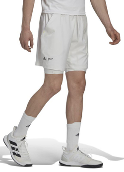 Мужские теннисные шорты Adidas London 2in1 Shorts 7" - белый