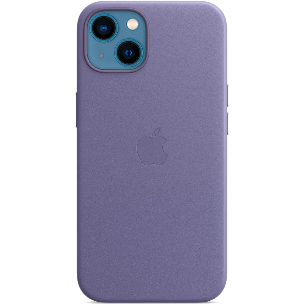 Кожаный чехол с поддержкой MagSafe Apple Leather Case для iPhone 13, Wisteria (Сиреневая глициния)