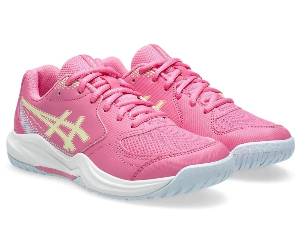 Детские теннисные кроссовки Asics Gel-Dedicate 9 GS - dragon fruit/soft yellow