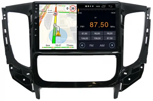Магнитола для Mitsubishi L200 2015-2019 (климат), Pajero Sport 3 2016-2023 (МКПП), FIAT Fullback - Parafar PF168LUX2FHD на Android 13, CarPlay, 4G SIM-слот