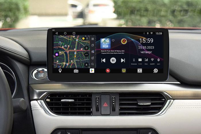 Магнитола для Mazda 6 2015-2018 - Redpower 85022XLMPRO монитор 12.3" QLED в стиле Audi, Android 14, Быстрейшая, CarPlay, 4G SIM-слот