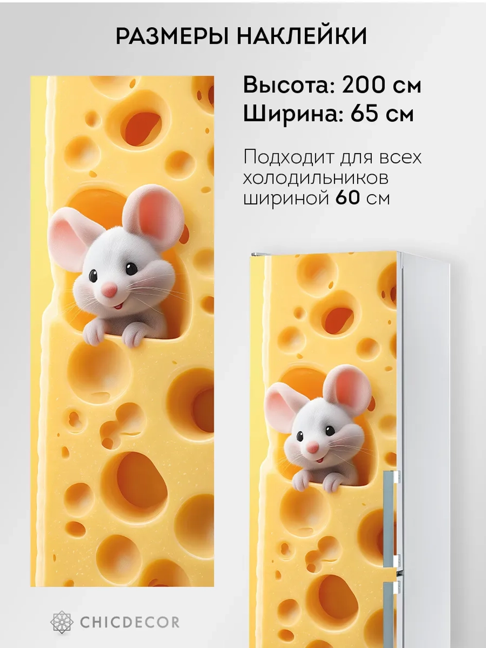 Наклейка на холодильник самоклеящаяся прикольная