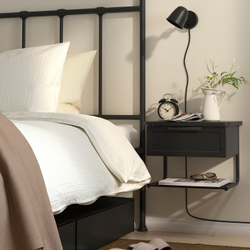 IKEA GRÅFJÄLLET  (ИКЕА ГРОФЙЭЛЛЕТ)  -  Прикроватная тумба настенная - антрацит, 42x29x31 см