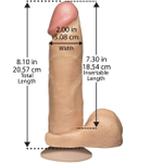 Фаллоимитатор реалистик с мошонкой на присоске The Realistic® Cock 8&rdquo (Цвет: телесный)