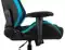 Кресло игровое Knight Neon черный/голубой соты экокожа с подголов. крестов. металл