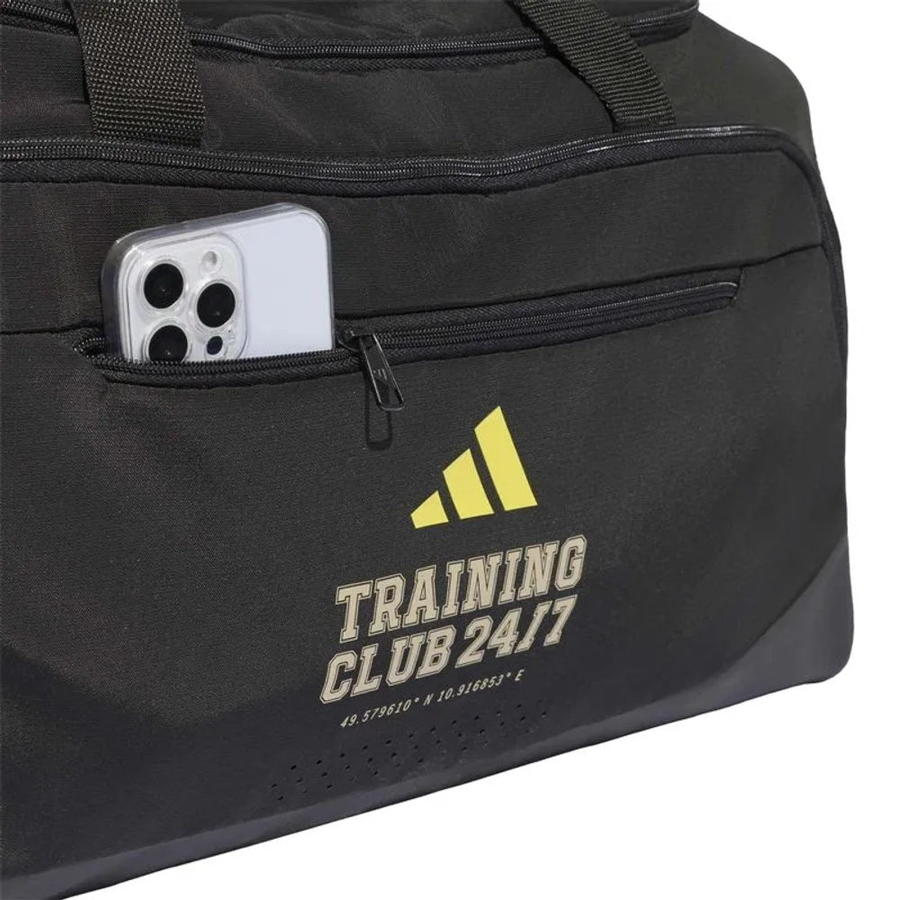 Сумка спортивная Adidas Training Defender Graphic Duffle Medium - black/khaki three/pure lemon