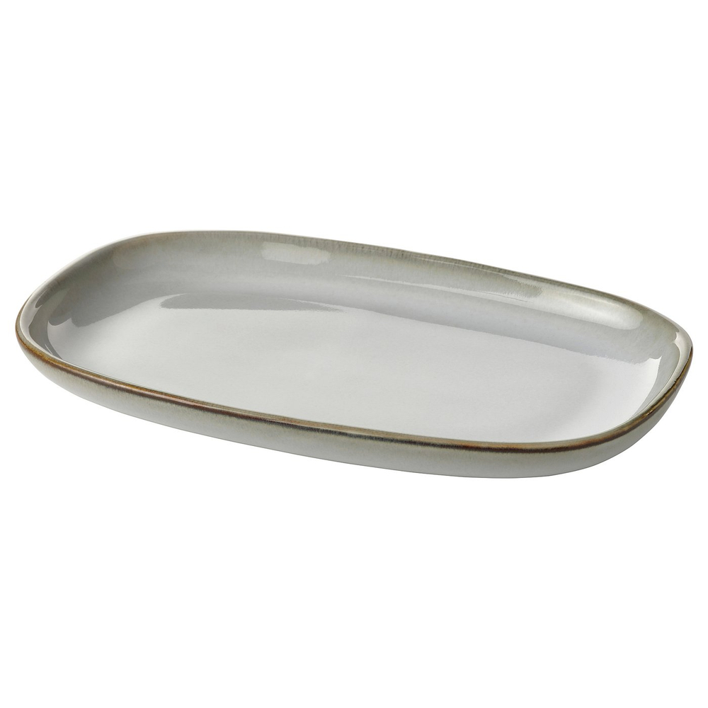 IKEA GLADELIG  (ИКЕА ГЛАДЕЛИГ)  -  Тарелка - серый 20х13 см