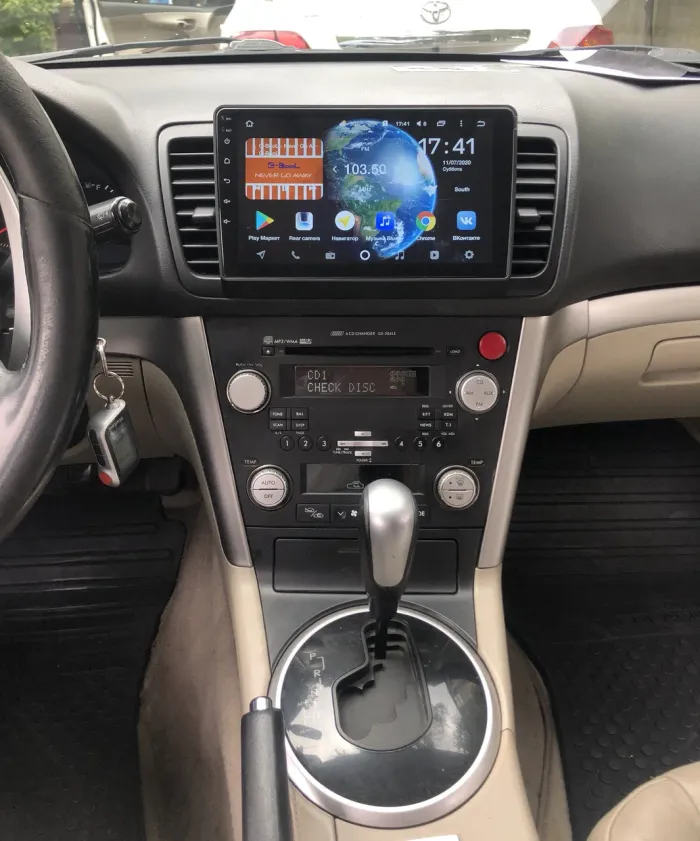 Магнитола для Subaru Legacy 4, Outback 3 2003-2009 (левый руль) - Teyes CC2 PLUS монитор 9" QLED, Android 10, Быстрая, SIM-слот