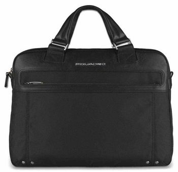 Сумка мужская Piquadro Link черная кожа и ткань (CA3339LK/N)